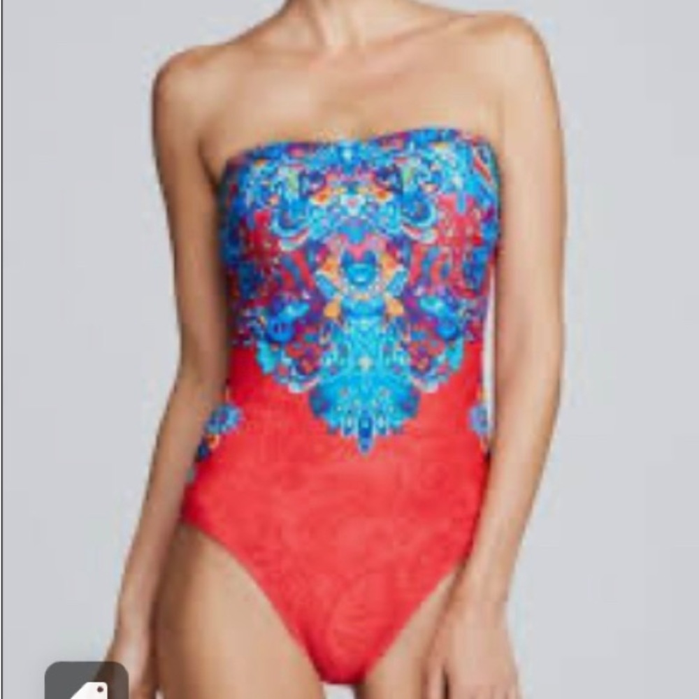 Ralph Lauren Swimsuit one Piece Scarf Print Bandeau